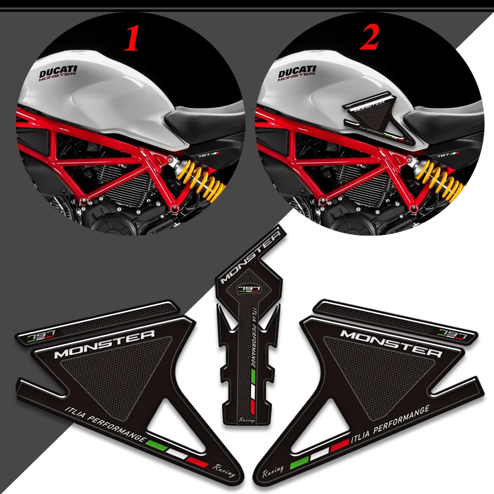 Наклейки на мотоцикл наклейки для Ducati Monster 977 комплект газа мазута защита колена