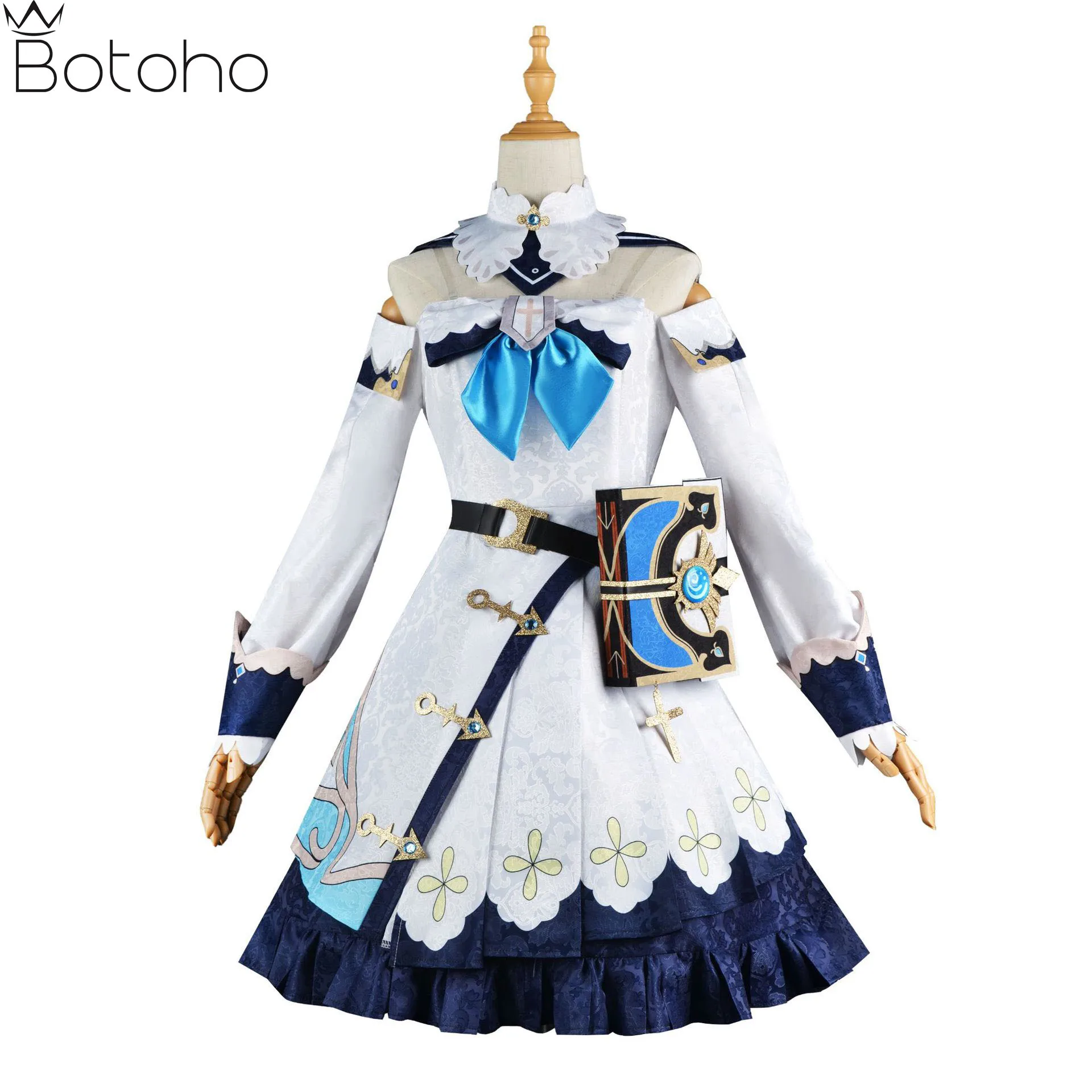 

Костюм Барбары для косплея Genshin Impact, костюм для аниме-игры, Униформа, милое платье лолиты, волшебная книга, аксессуары для одежды, вечерние НКИ на Хэллоуин