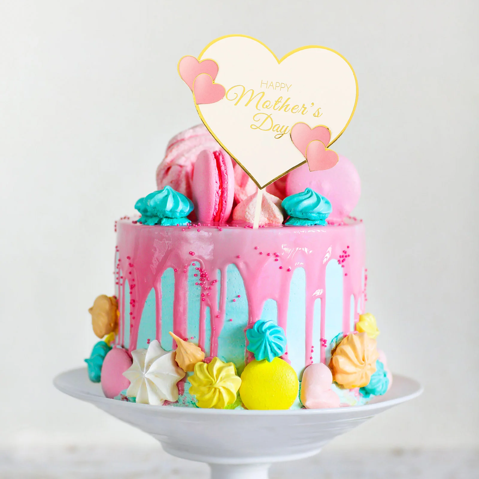 

10pcs Mothers Day Decorations Lovely Decorations Party Mother's Day Party Cake Decorations Bouquet Insert Cards