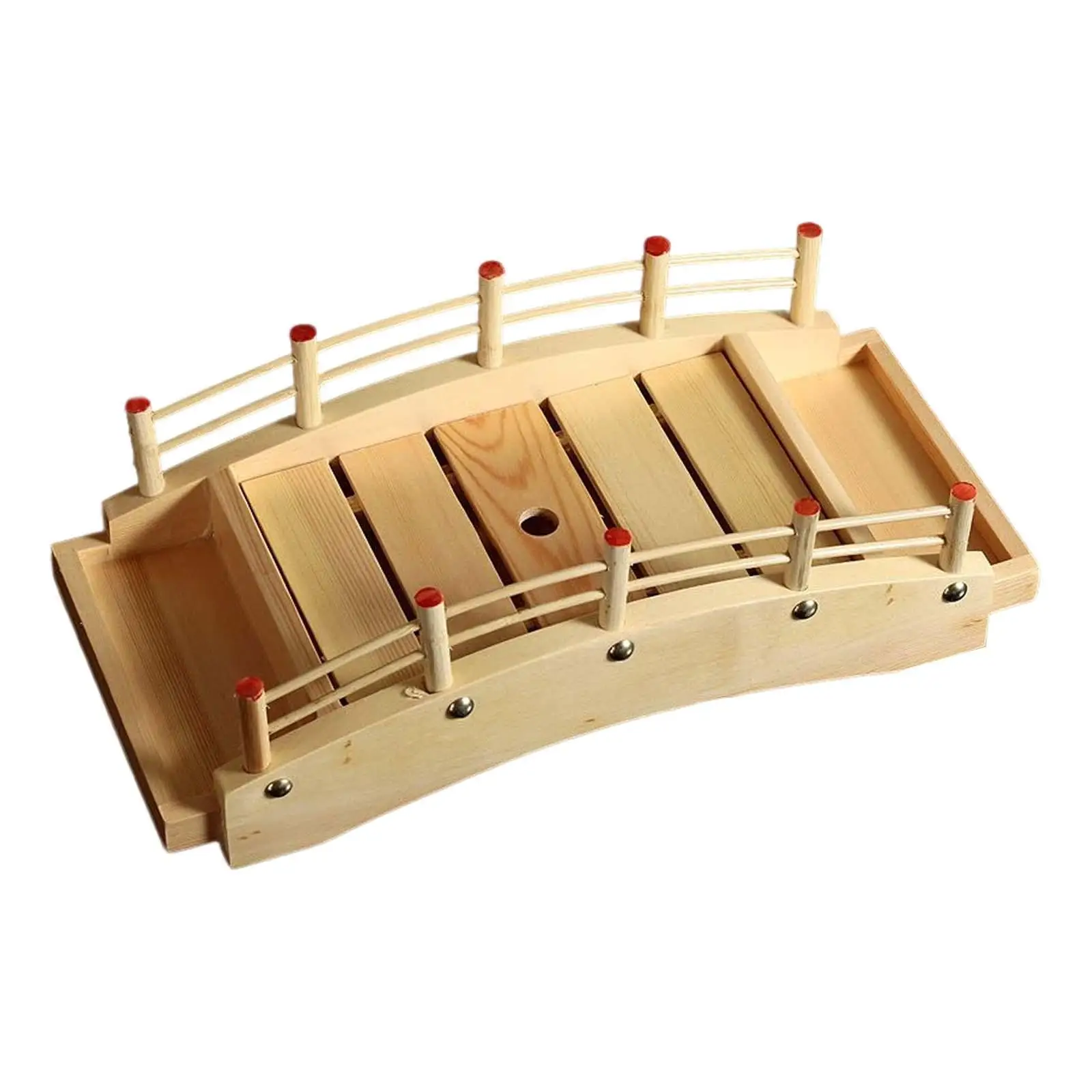 

Wooden Sushi Bridge Tray Serving Platter Tableware Tool Handmade Dish for Restaurant Japanese cuisine Steaming Fish Steak