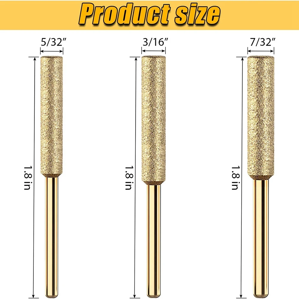 Алмазная точилка для бензопилы - в 3-х алмазных заточных дисках 5/32 3/16 7/32