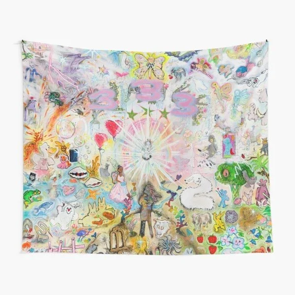 

333 Bladee Album Cover Tapestry Decoration Home Printed Hanging Wall Bedroom Blanket Living Beautiful Room Mat Yoga Art Decor