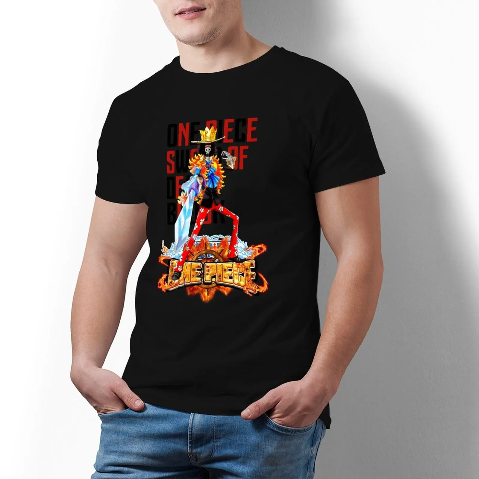 

Bandai Brook T-Shirts One Piece Fashion Cotton T Shirts O Neck Printed Pattern Clothes for Male Summer Oversize Tees