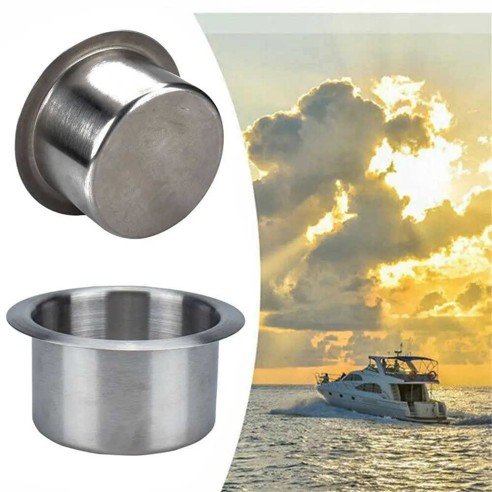 

Universal Drinks Holders Caravan Car Mount Boat Marine Recessed Drop Drink Cup Holder Stainless Steel