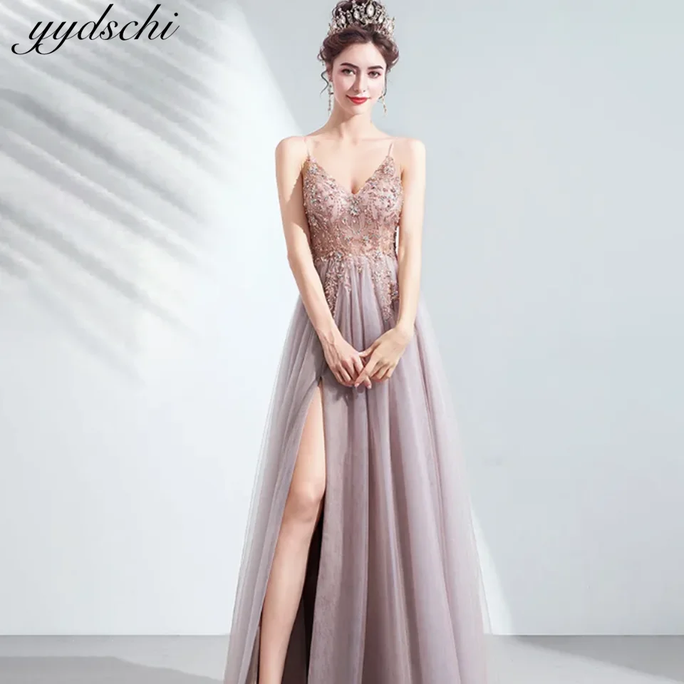 

Party Formal For Women Evening Dress Wear 2023 Party Dress New Style High Backless Lllusion And American Exquisite Evening Dress