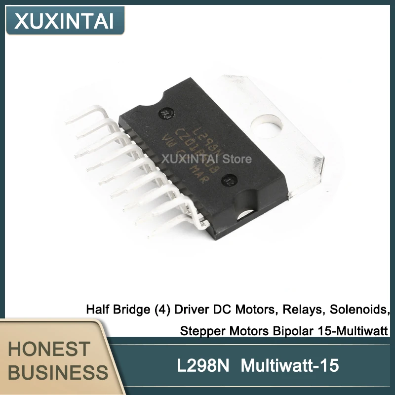 Новинка, оригинальные полумостовые двигатели L298N L298 (4) постоянного тока, реле, соленоиды, шаговые двигатели Bipolar 15-Multiwatt, 5 шт./партия