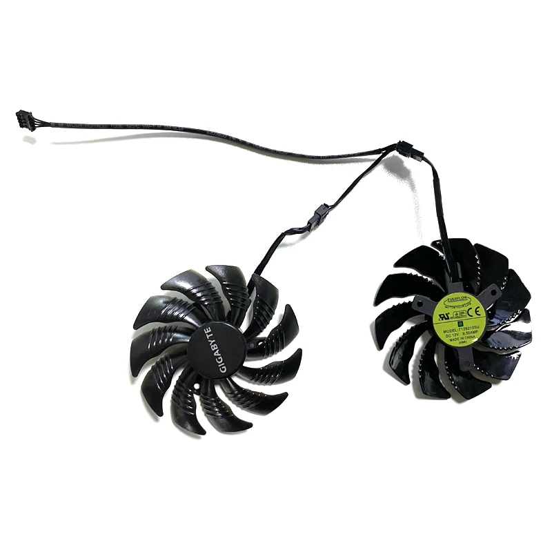 Вентилятор охлаждения графической карты Gigabyte GTX 1660 1660Ti вентилятор для 2 шт. 87 мм 4