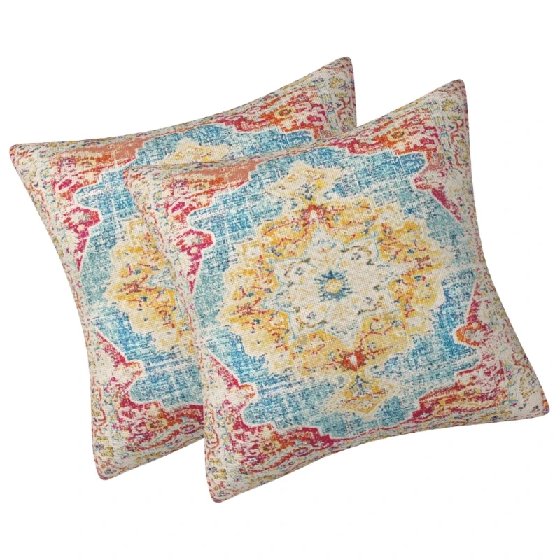 Набор из 2 наволочек с богемным узором 18x18 дюймов мягкая наволочка для