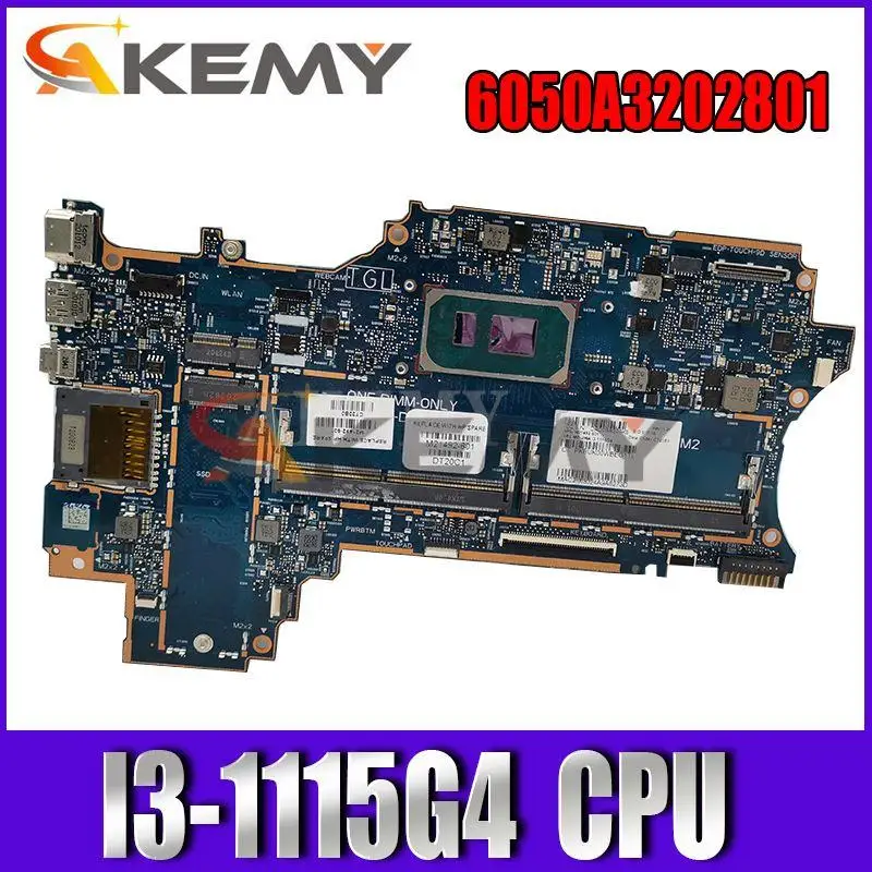 

Akemy M21492-601 M21492-001 For HP Pavilion 14M-DW 14-DW Laptop Motherboard 6050A3202801-MB-A02(A2) Mainboard With I3-1115G4