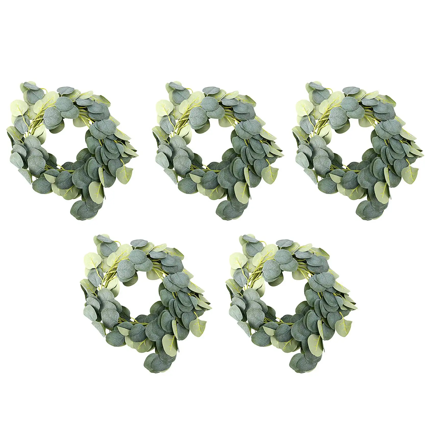 

5 Packs of Artificial Eucalyptus Wreath Greening Eucalyptus Vines for Wedding Banquet Garden Decoration