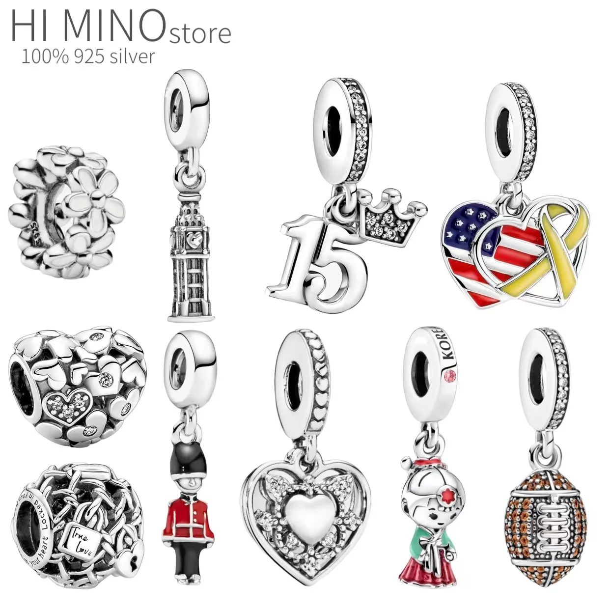 

Женский браслет с подвеской в виде рыбы, из серебра 100% пробы