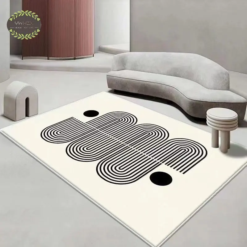 

Nordic Abstract Carpet for Living Room Coffee Table Lounge Chair Large Area Rug Flannel Non-Slip Kitchen Floor Mat Home Decor