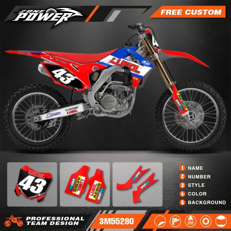 Наборы наклеек с графическими наклейками для мотоцикла Powerzone Honda CRF450 CRF450R 2013-2016