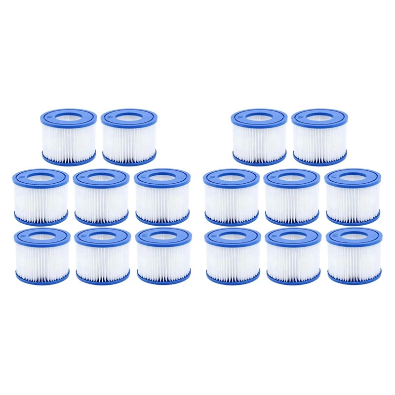 

16 Pcs Pool Filter,For Bestway Spa Filter Pump Cartridge Type VI,Hot Tub Filters For Lay-Z-Spa Coleman Saluspa Filter