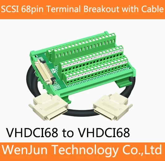 Плата адаптера SCSI VHDCI68-VHDCI68 с кабелем для передачи данных 1 м/2 м/3 м/5 м 68pin реле