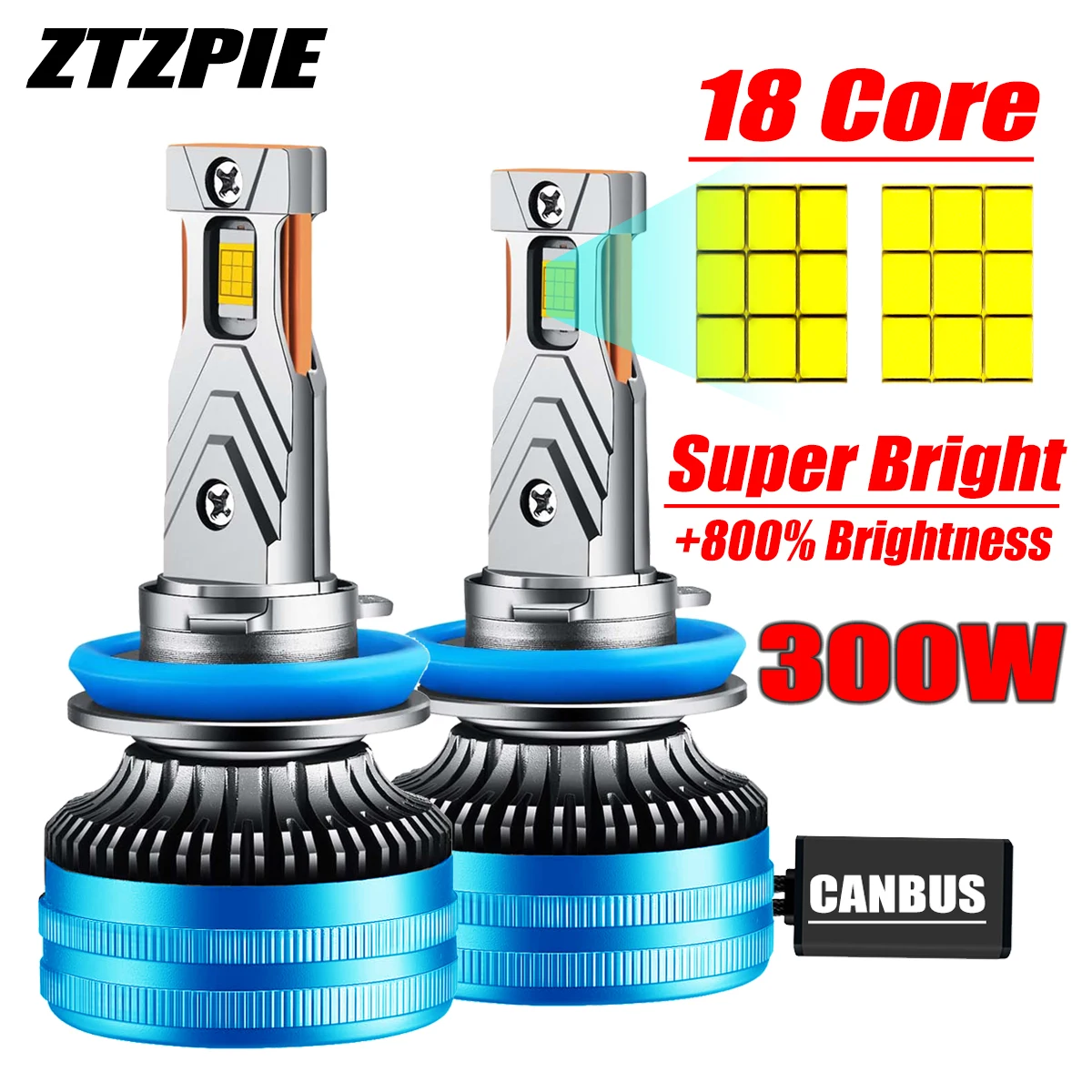 ZTZPIE 6000K HB3 HB4 9005 9006 H1 H7 H4 H11 9012 лампочка заднего света 7750 мощность автомобильной фары