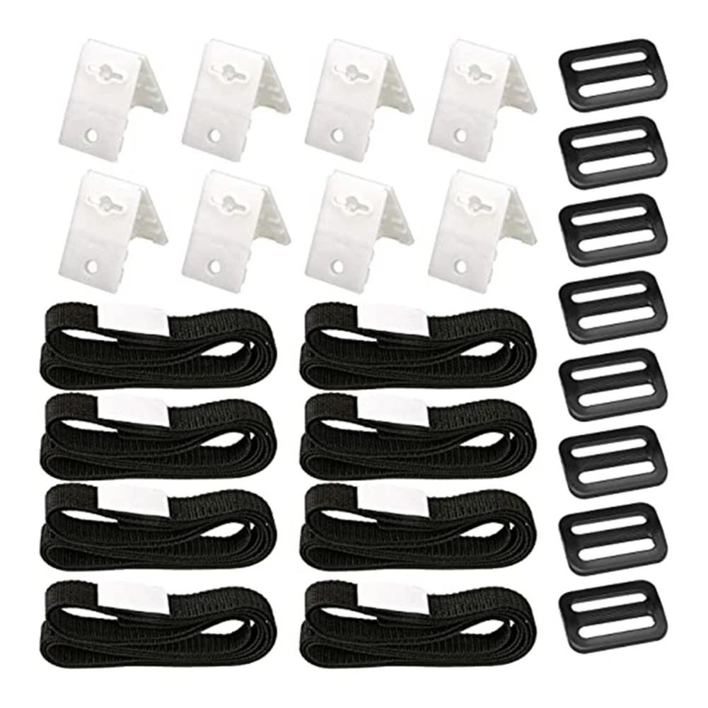 

8pcs Pool Solar Cover Reel Straps Universal Pool Solar Reel Buckle Attachment Kit for Solar Pool Cover Accessories