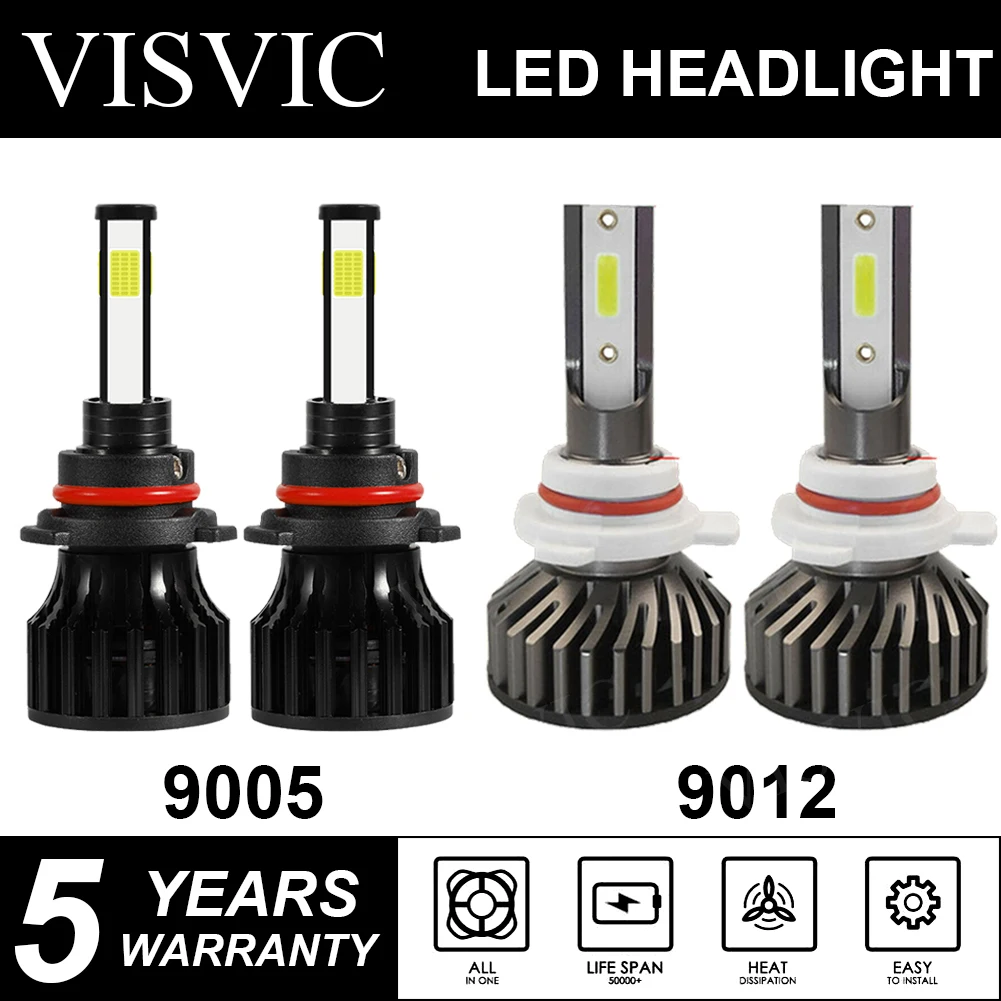 

4pc 6500K LED Headlight Bulbs Hi/Lo For Dodge RAM 1500 2500 3500 2013 2014 2015