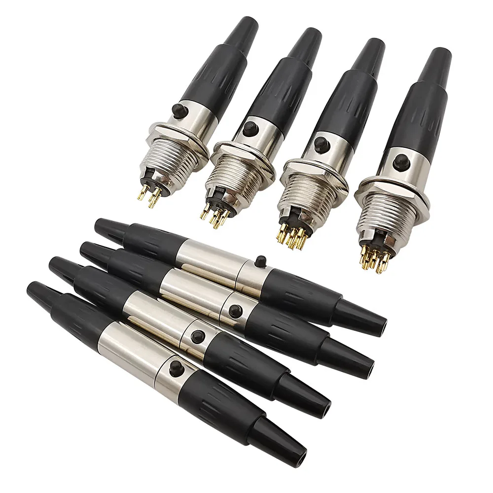 1 пара мини XLR 3/4/5/6 контактный штекер женский аудио разъем для микрофона разъемы