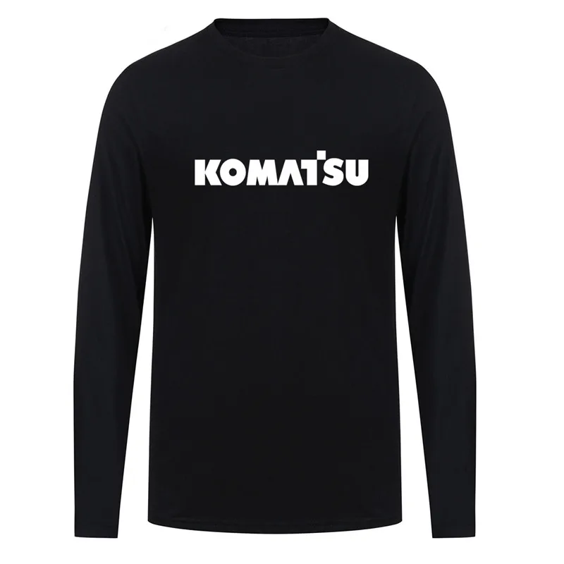 Качественная футболка Komatsu для лесного хозяйства мужская повседневная с длинным
