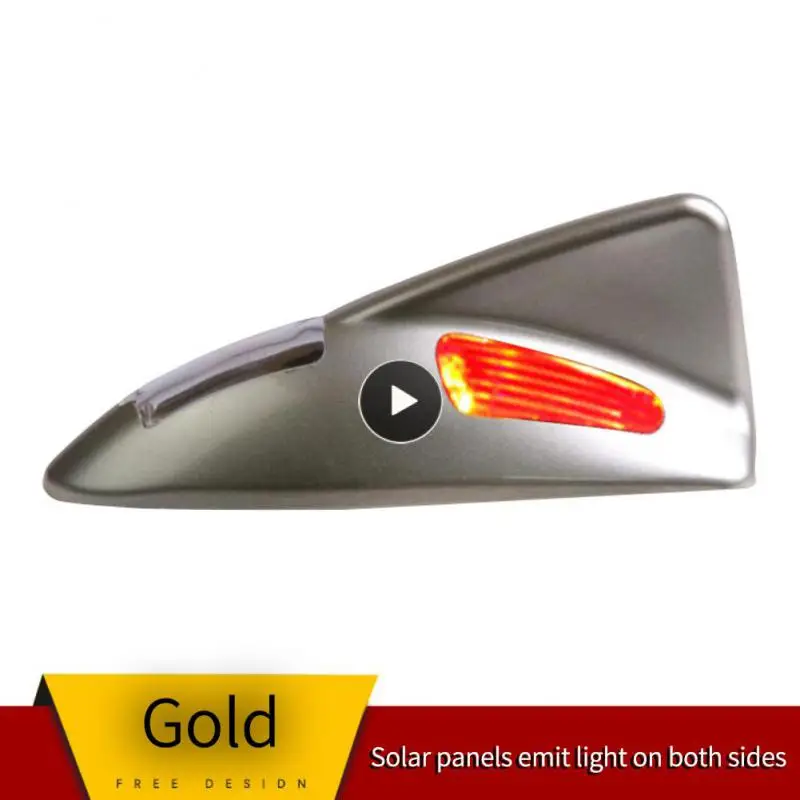 

Colorful Double-side Light-emitting Warning Light Night Driving Reminder Shark Fin Reminder Light Solar Anti-collision Taillight