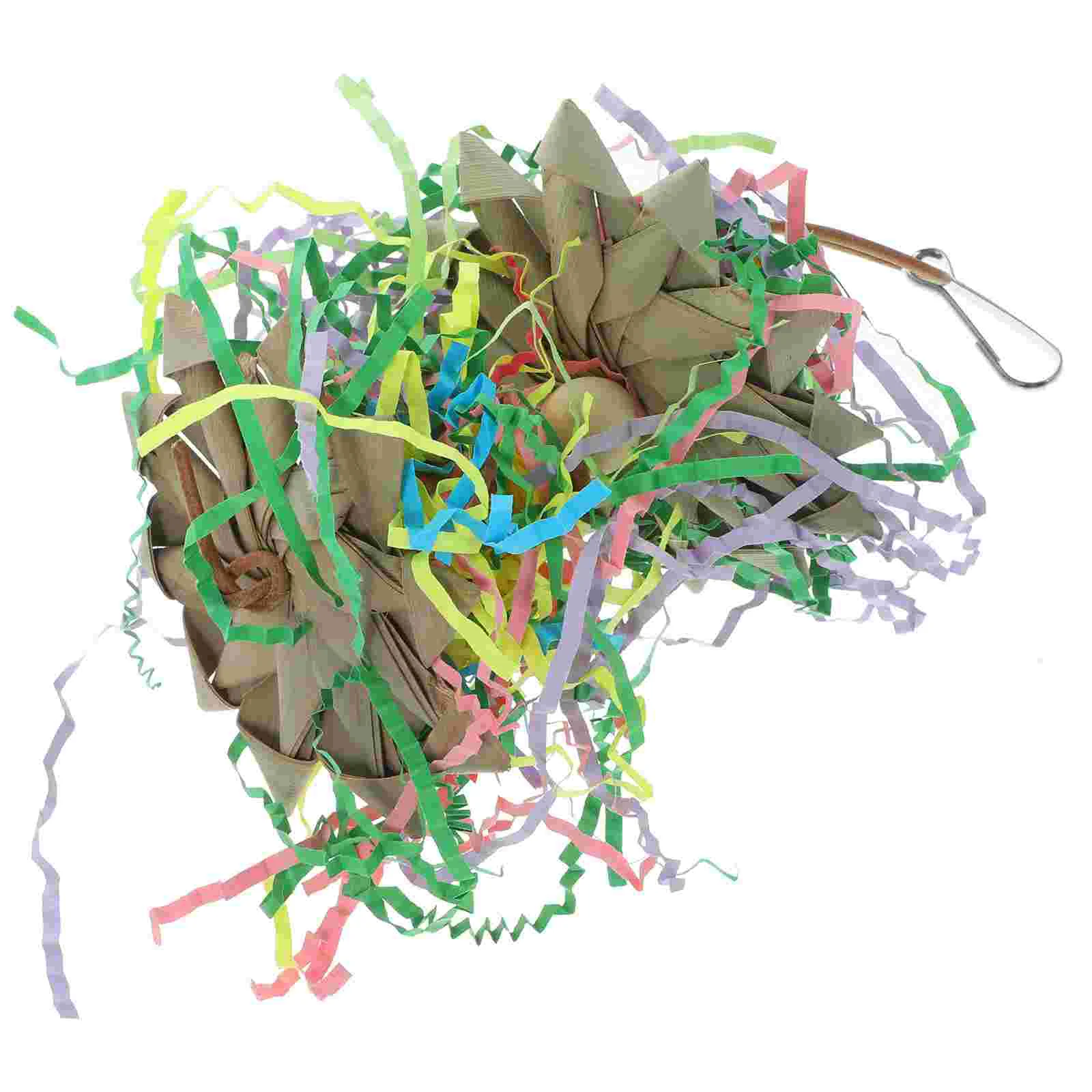 

Parrot Chew Toy Hanging Bird Plaything Toys Parakeets Birds Funny Cockatiel Chewing Foraging Wood Small Parrots