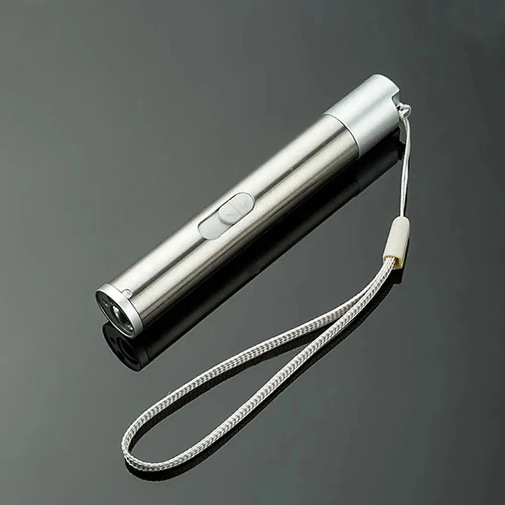 포인터 USB 충전 충전식 3-in-1 손전등 적외선 다기능 UV 교육 조명 선물 애완 동물 훈련