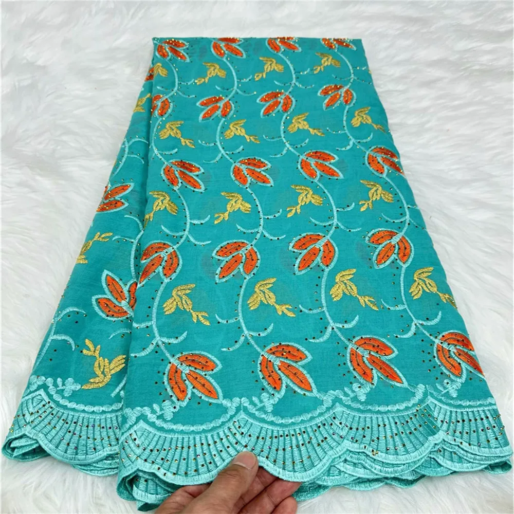 Швейцарская хлопчатобумажная вуаль мягкая и легкая вышивка африканская лафая