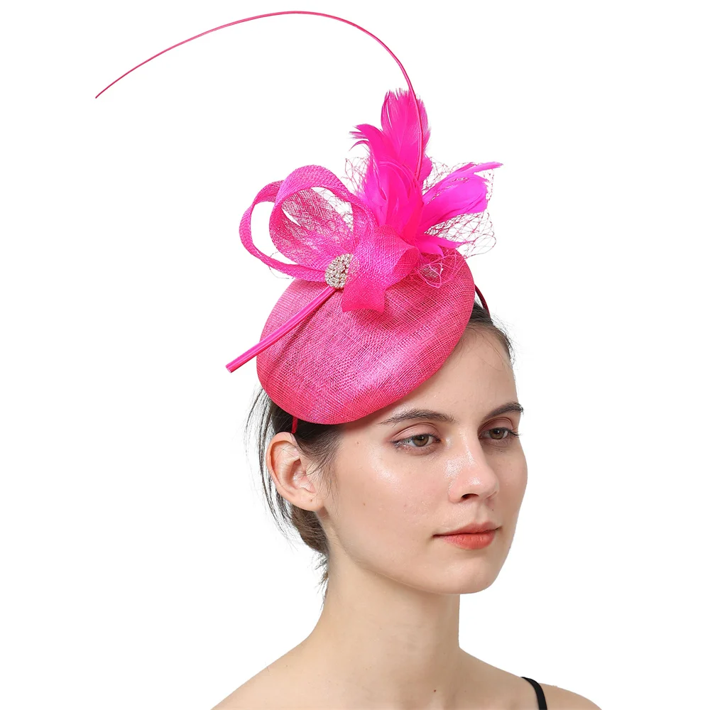 Большие шляпы-волшебники Sinamay женские элегантные коктейльные свадебные