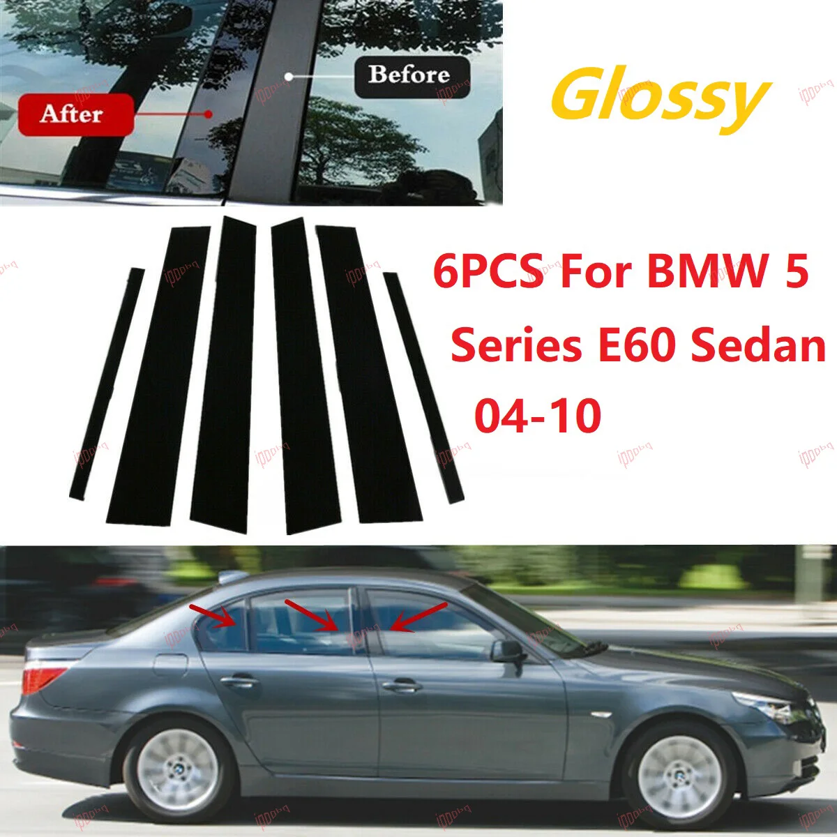 

6 шт., защитные Декоративные наклейки для BMW 5 серии E60 седан 2004-2010