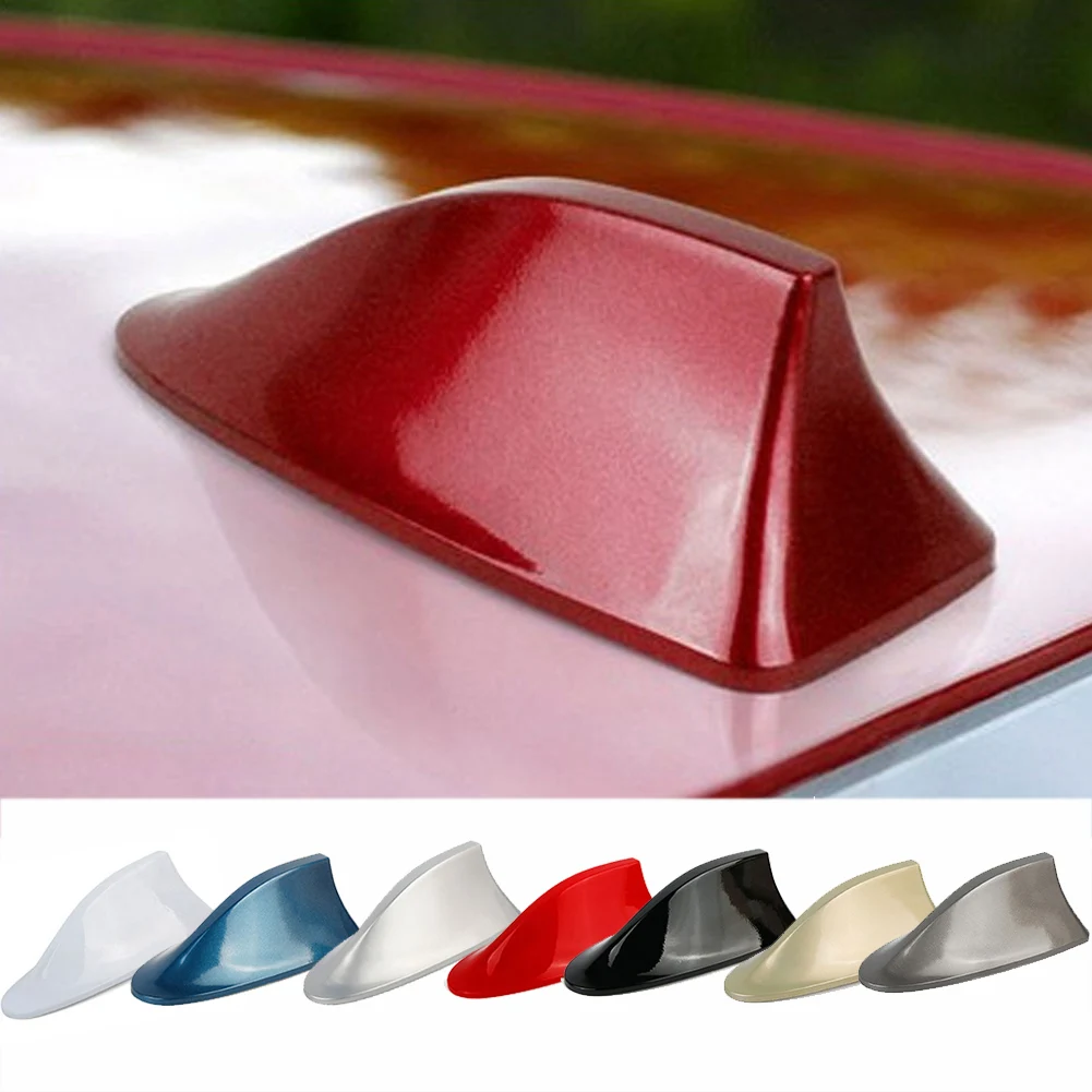 Купи Universal Car Roof Shark Fin Decorative Aerial Antenna Cover Sticker Base Roof Carbon Fiber Style For BMW/Honda/Toyota за 121 рублей в магазине AliExpress