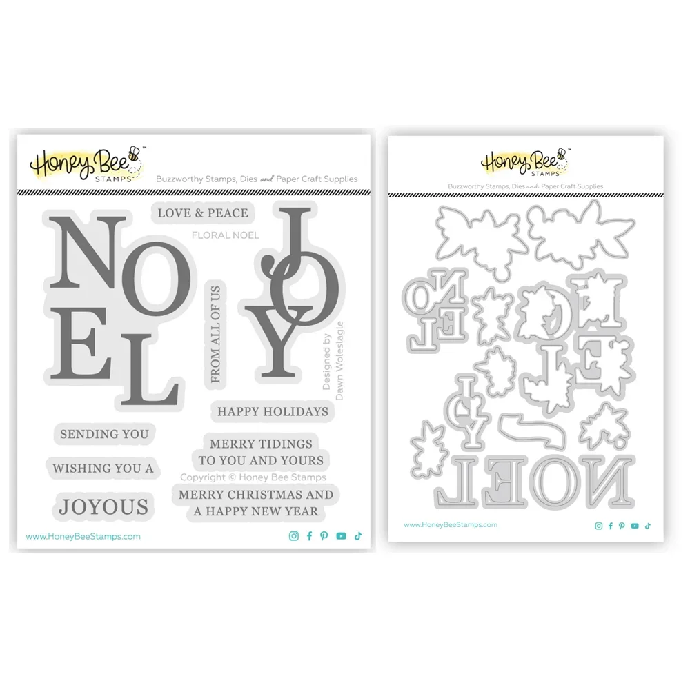 Новинка 2024 рождественские прозрачные штампы с цветочным принтом Ноэль вырубные