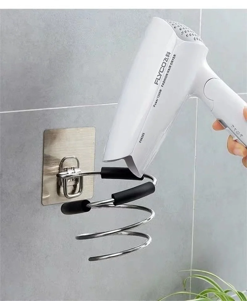 Настенная сушилка для волос без следов с наклейками |