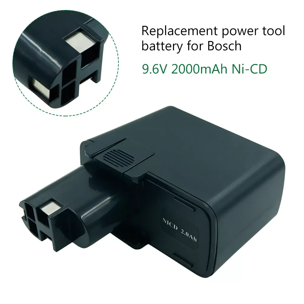 

9.6V 2.0Ah Nicd Power Tools Rechargeable Batteries BAT001 for Bosch Cordless Drills GSR 9.6 VE PSR PSB 9.6 GBB 9.6VES-1 GLI 9.6V