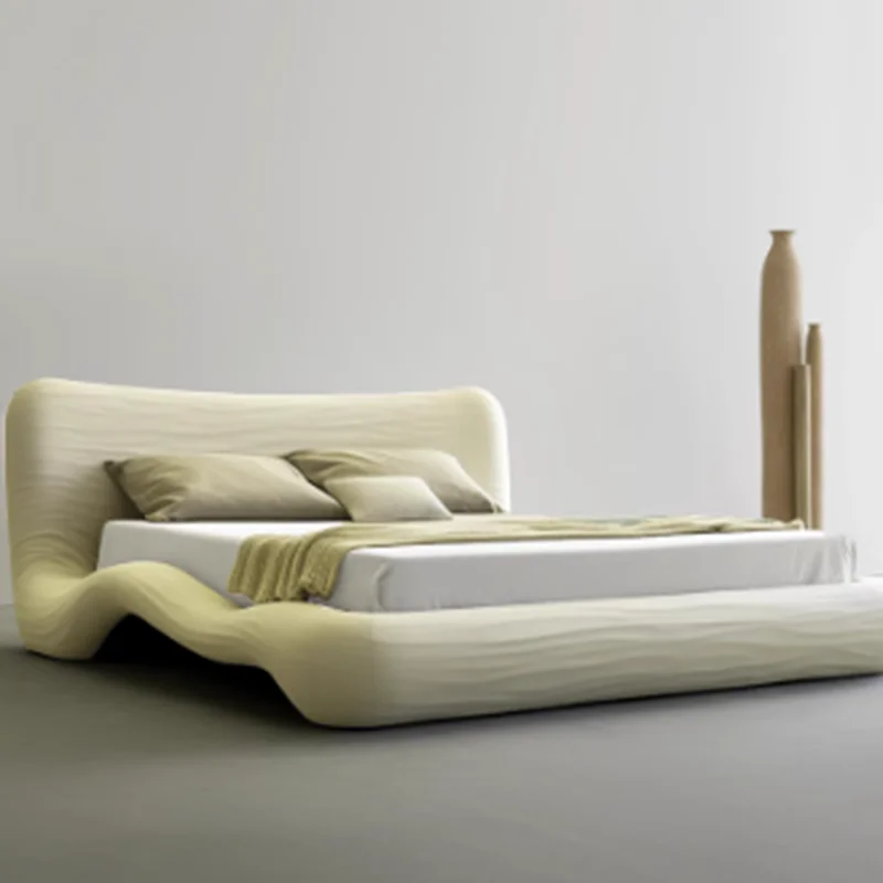 Европейская роскошная бархатная кровать двойной комплект белый большой пол