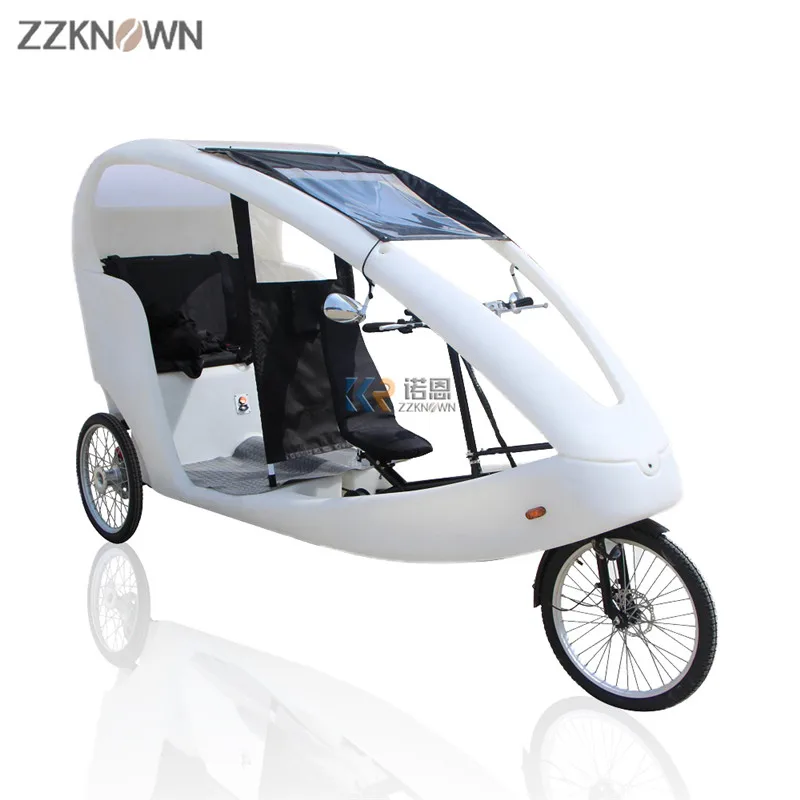 

Family Velo Taxi Motorized Passenger Car ElectricTricycles For Adults Bicycle Touring Motorcycles Bike Rickshaw Trike Beach Cart