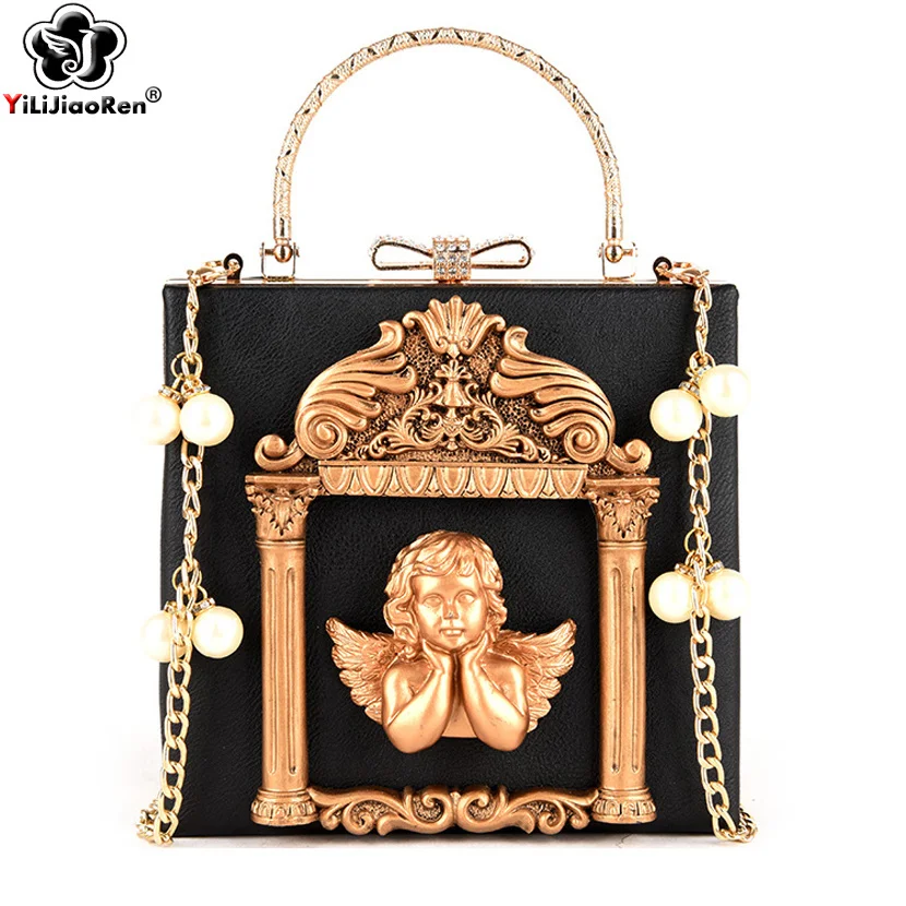 

Luxury Angel Female Handbags Pearl Women Bag Cross Body Brand Leather Women Shoulder Bag Ladies Hand Bags Sac A Main