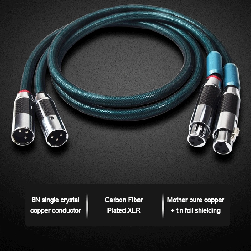 

BREEZE ATA Audiophile Grade XLR balanced Cable Single Crystal Copper Silver-plated XLR Male and Female Balanced Signal Line