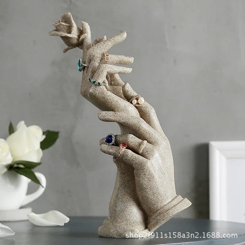 1PC Female Mannequin Hand Women Display Model Watches Rings Bracelets Necklace Jewelry Artwork Display Both Hands Sand Hand