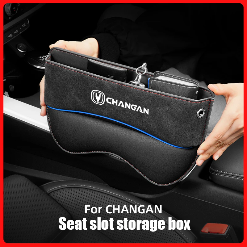 

For Changan CX70 CS55 CS75 Plus CS35 Filter Bunper CS15 Alsvin UNI-T UNI-K Car Seat Organizer Crevice Storage Box Suede Leather