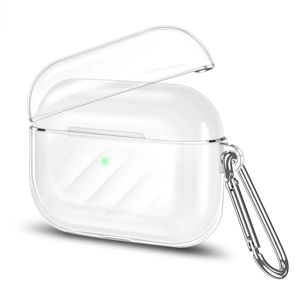 

for AirPods Pro Case Clear Protective TPU Cover with Keychain for AirPods Case Air Ripple Carrying Case for AirPods Pro Case