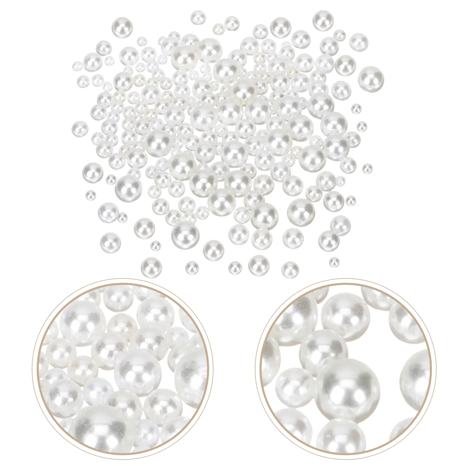 

440 Pcs Gradient Imitation Pearls White Vase Pearl Beads Pearl Table Scatter Fake Pearls Plastic Vase Pearl Round Vase