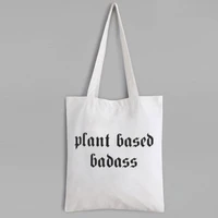 plant based tote bags vegan custom bags with logo herbivore reusable fashion tote bag vegan gift canvas tote