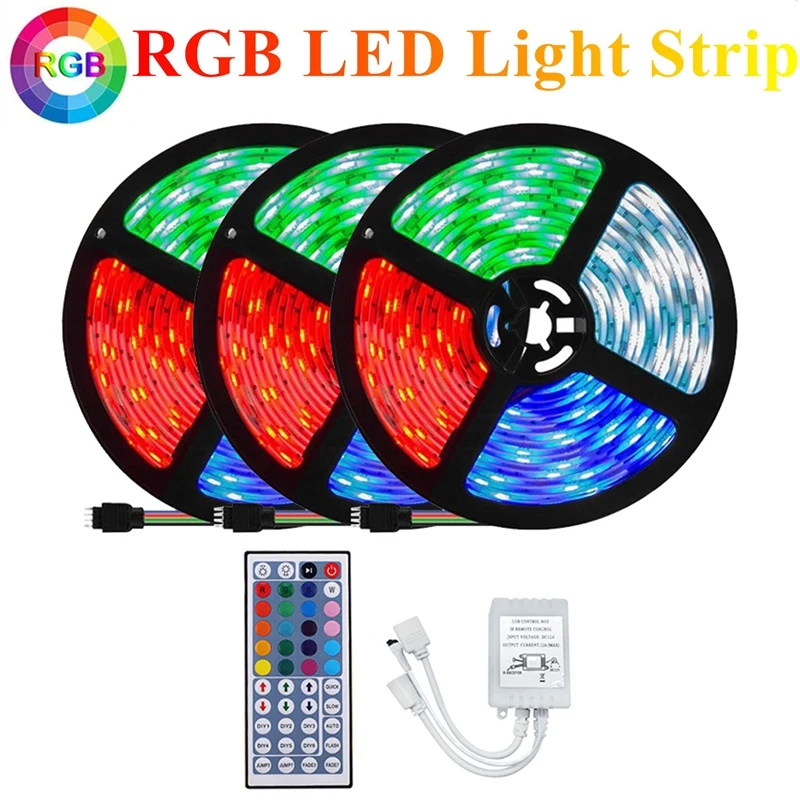 

15M RGB Light Strip 3528 Waterproof 900Leds Flexible LED Light Strip With 44 Key Remote For New Year Christmas