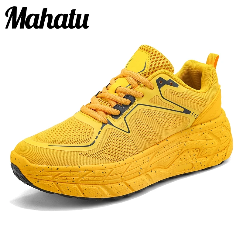 

Men Women sport Running Shoes soft sole Breathable Autumn air mesh Marathon light sole anti-skid running shoes Tennies shoes