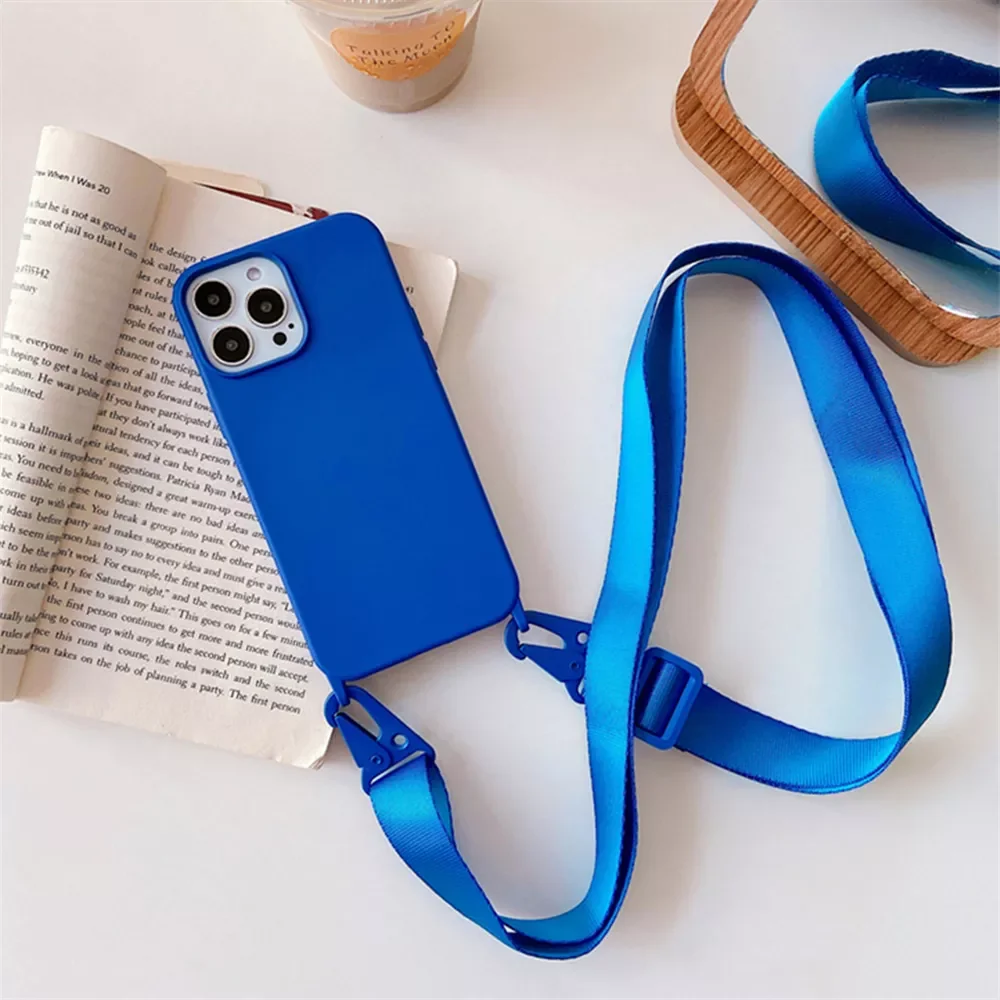 

Hot Sales For iPhone 13 14 12 11 Pro Max X XS XR 8 7 Plus SE 2 Neck Strap Rope Cord Cover Silicone Chain Necklace Lanyard Phone