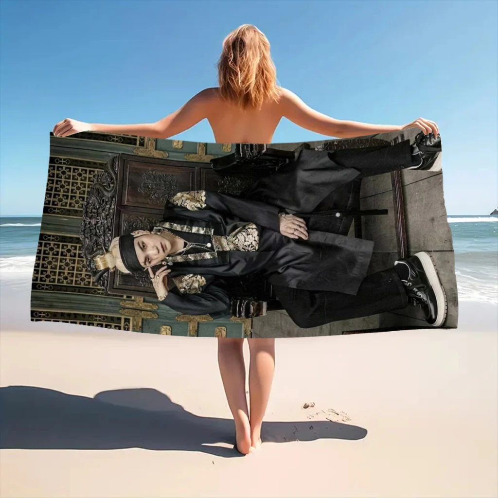 Быстросохнущие пляжные полотенца Agust D Suga King большое полотенце с принтом 30x60