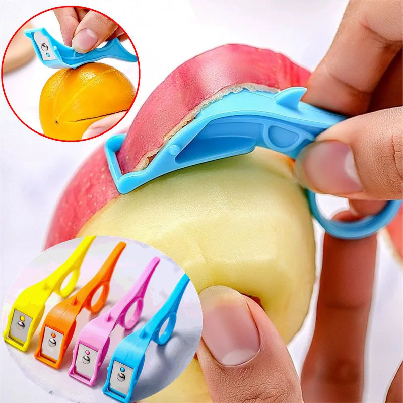 

Овощечистка для фруктов, яблок, портативная Овощечистка, Овощечистка из нержавеющей стали, ручное пилинг с кольцом, оранжевое зеркальное ку...