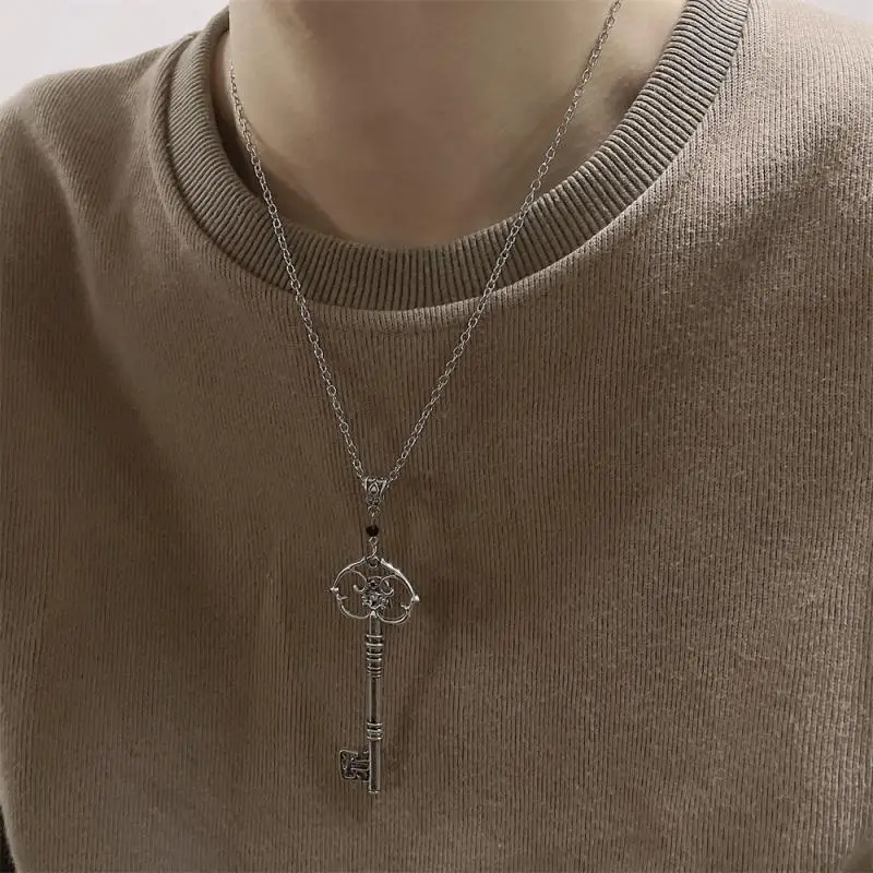 

Новинка 2022, винтажное мужское раннее ожерелье, колье «сделай сам» с ключами, ювелирные изделия в стиле хип-хоп, аксессуары, подарок на Хэллоу...