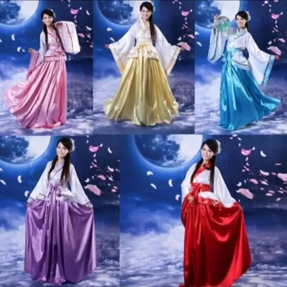 

Traditional Hanfu Cosplay Clothing Women's Ancient Tang Dynasty Empress Dress Red White Yellow Women Chinese Ancient Costume